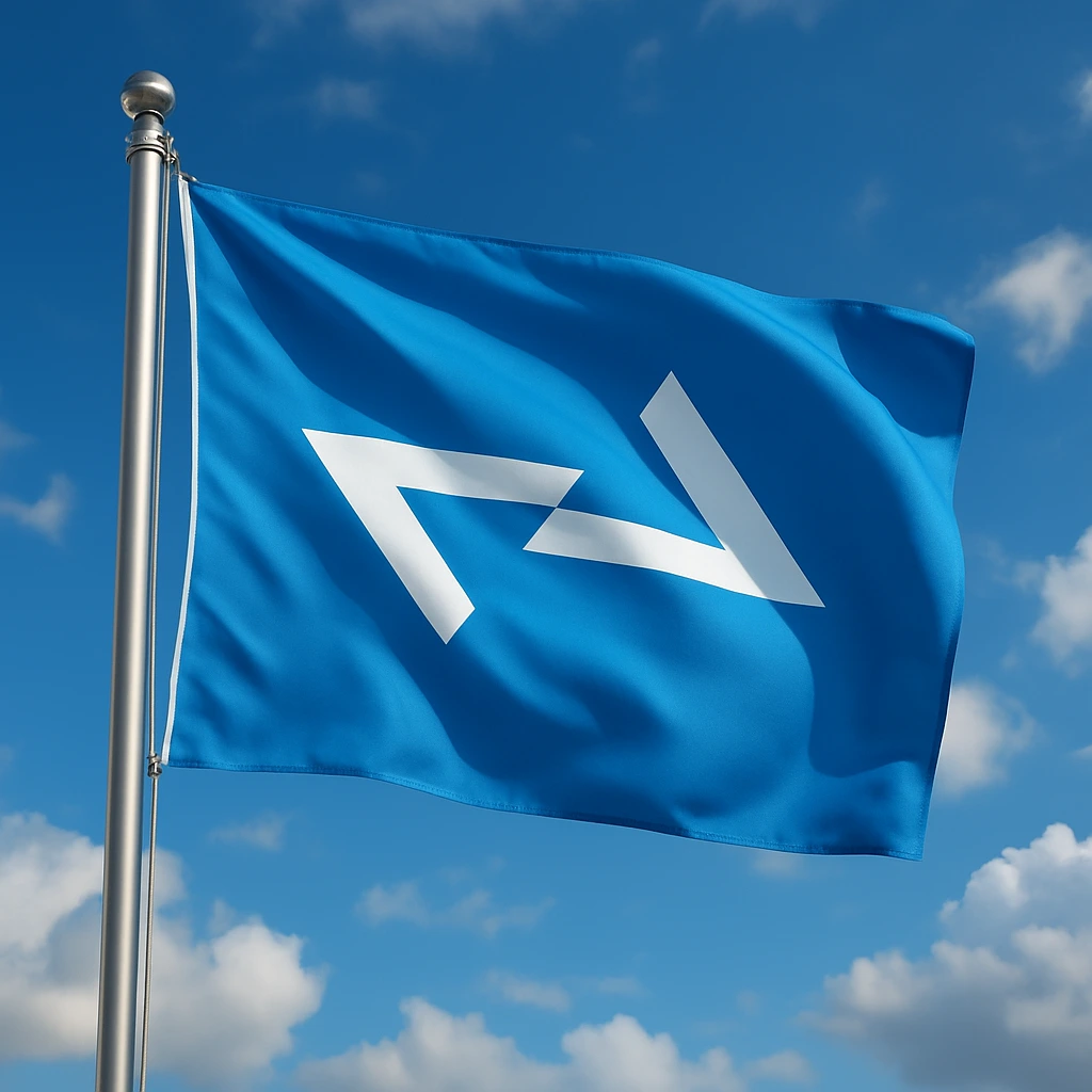 Флаг с логотипом vadzim.by